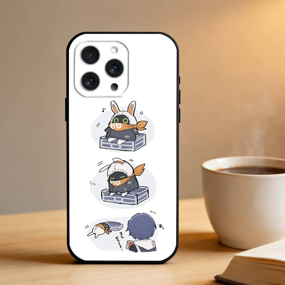Z-Zenless Z-Zone Zero Bangboo  Phone Case For iPhone 16,15,14,13,12,17,Pro Max,Plus Silicone Black Case