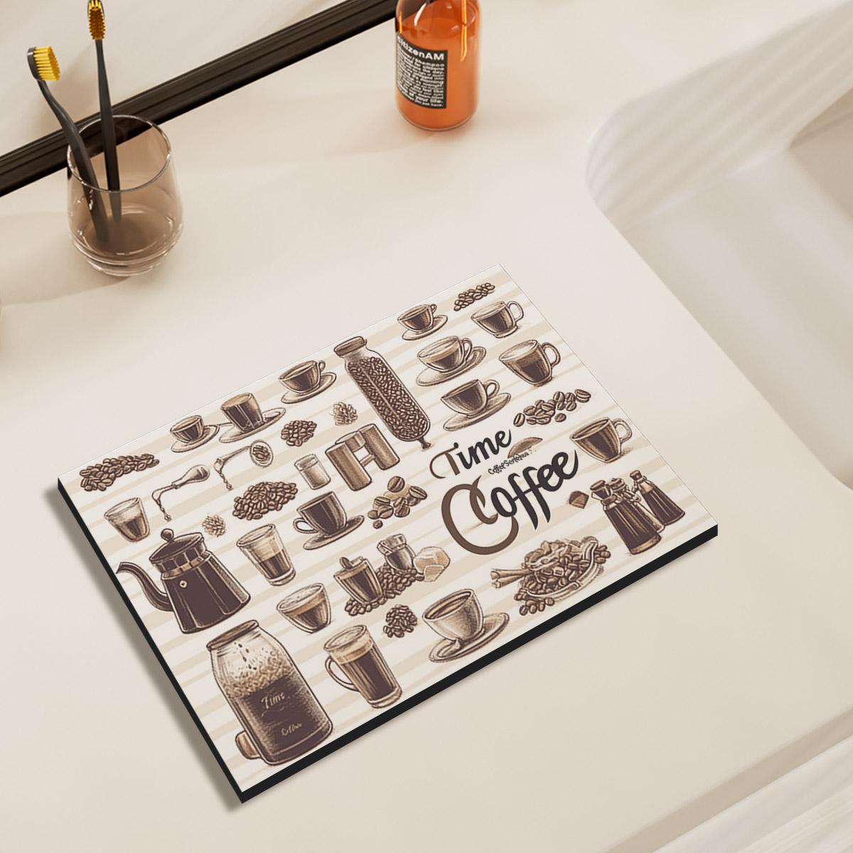 

Table Placemats Coffee Mat Absorbent Kitchen Dish Drying Mat Drain Pad Tableware Drain Pad Quick Dry Dining Table Mat 30x40 cm