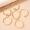 6pcs Fashion Stretch Handmade Beaded Bracelet for Women Girls Pearl Bracelets Birthday Jewelry Gifts