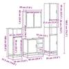 4 piece bathroom furniture set in Sonoma oak particleboard