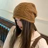 Curled Baotou Knitted Hat Women's Autumn and Winter Large Head Circumference Warmth Ear Protection Pile Hat Face Revealing Small Woolen Hat