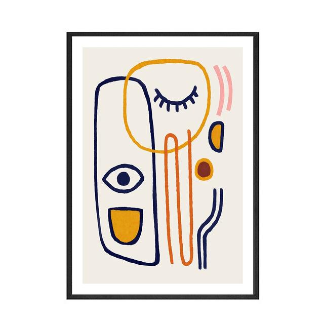 

Абстрактная линия, простой стиль, хорошие глаза, скандинавская современная картина на холсте, художественный принт, плакат, изображение на стену для гостиной, домашний декор 21*30cm