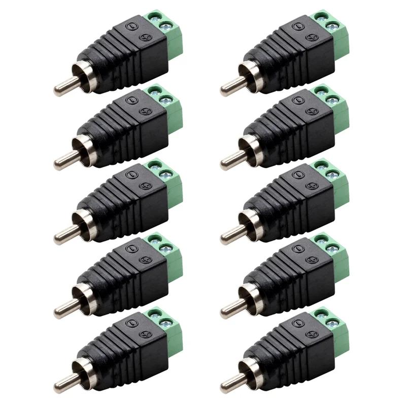 

RCA Male Plug Female Socket RCA Terminal Adapter for AV Audio Video Speaker Camera CCTV Cable Wire Connector