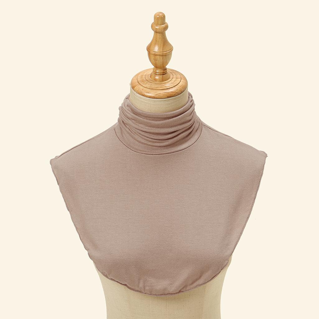 Soft Cotton Modal Inner Neck Cover Solid Color False Collar For Woman Mock Neck Half Top Detachable Collars Neck Free Size