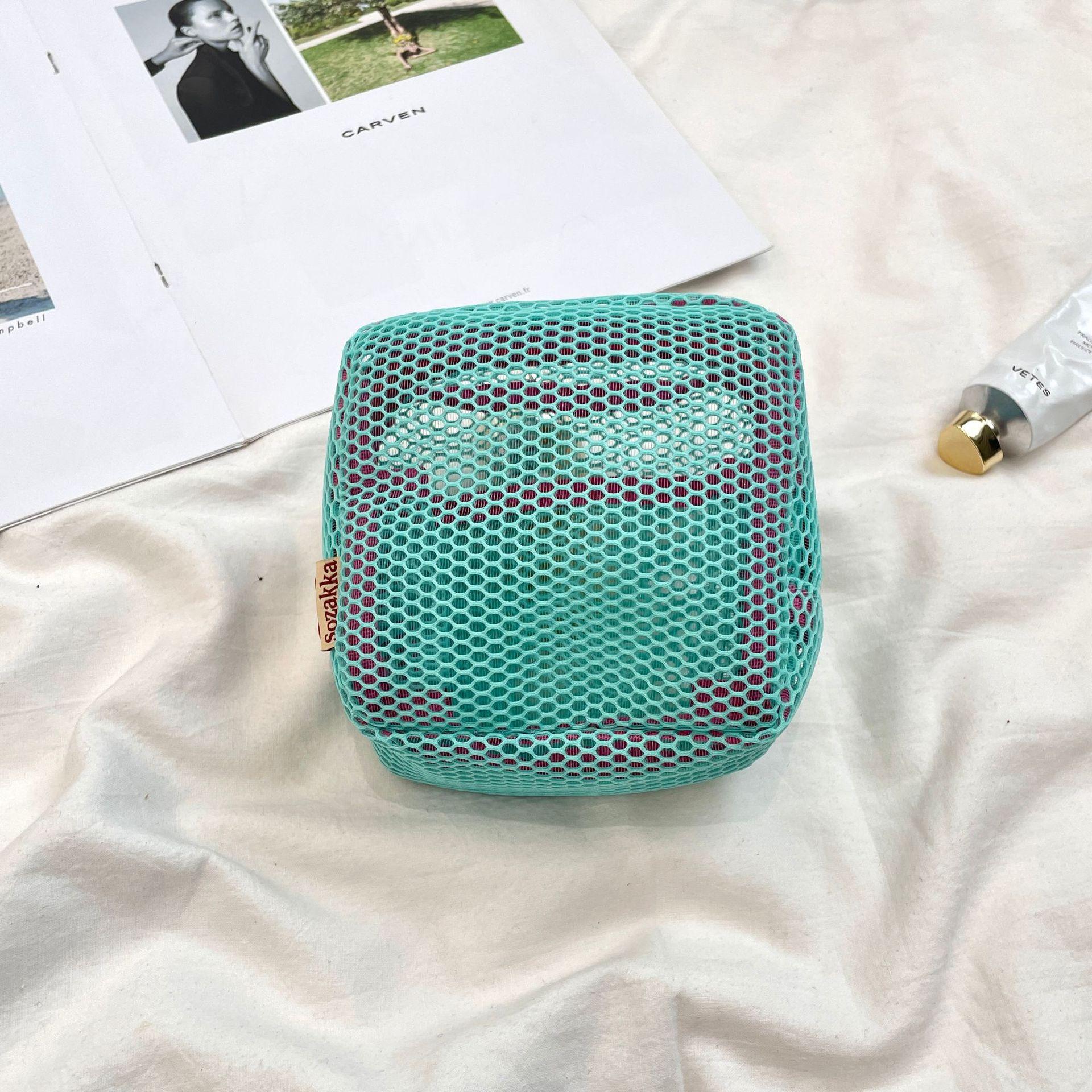 

Кавайная сетчатая дорожная косметичка для хранения помады и кабелей для передачи данных, милые маленькие косметички, женский кошелек, органайзер, сумки-мешочки 12.5x12.5x5 cm