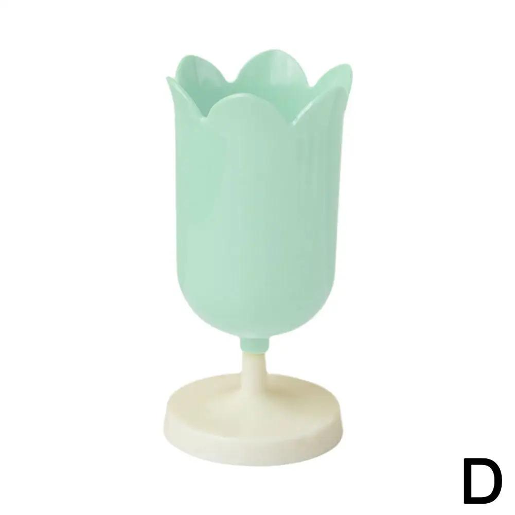 Tulip Flower Pen Holder Storage Bucket Petal Girl Pen Flower Decor Brush Bucket Prop Vintage Photography Makeup Holder Stor Y8E3