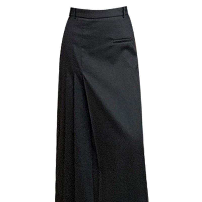 Women's Plus Size Retro Pleated A-line Midi Skirt - High Waist Autumn Style