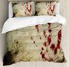 Scary Horror Movie Duvet Cover Set Dark Terror Killer Bloody Bedding Set Horrible Halloween Quilt Cover Single/Double/King Size