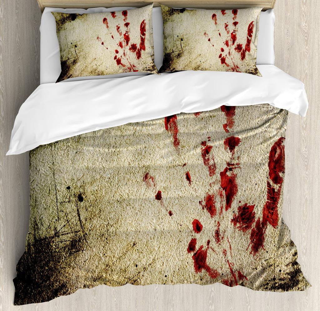 Scary Horror Movie Duvet Cover Set Dark Terror Killer Bloody Bedding Set Horrible Halloween Quilt Cover Single/Double/King Size