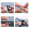 2 Pairs Jeans Button Pins Flower Cats Waist Buckles Detachable Trousers Waist Tightener Adjustable Trouser Button Pins