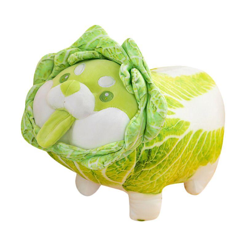 Cabbage Shiba Inu Dog Cute Vegetable Fairy Anime Plush Toy Fluffy Doll Stuffed