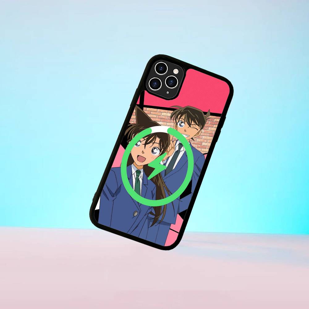 Japan D-Detective Conan Magnetic Case For IPhone 17 16 14 13 12 11 15 Pro Max Plus Wireless Charge Phone Cover