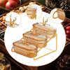 Dried Fruit Dish Food Storage Tray with Rack Nordic Platter 3 Tier Nuts Tray Appetizer Tray for Cupcake Cookies Living Room