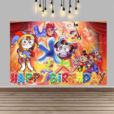 Amazing Background with Digital Card Design, Virtual Card Theme, Children's Party Decoration, Photo Background