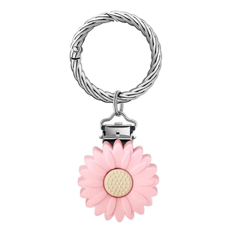

Versatile Keychain Bag Decoration Daisy Hat Clip Silicone Travel Accessory for Attaching Hat to Bag or Suitcase розовый