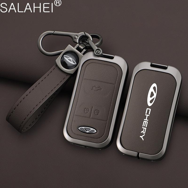 Zinc Alloy Car Key Case Cover Shell Holder Fob For Chery Tiggo 3 4 5txs Tiggo 7 8 5X Arrizo 5 2019 2020 2021 Protector Accessory LL2