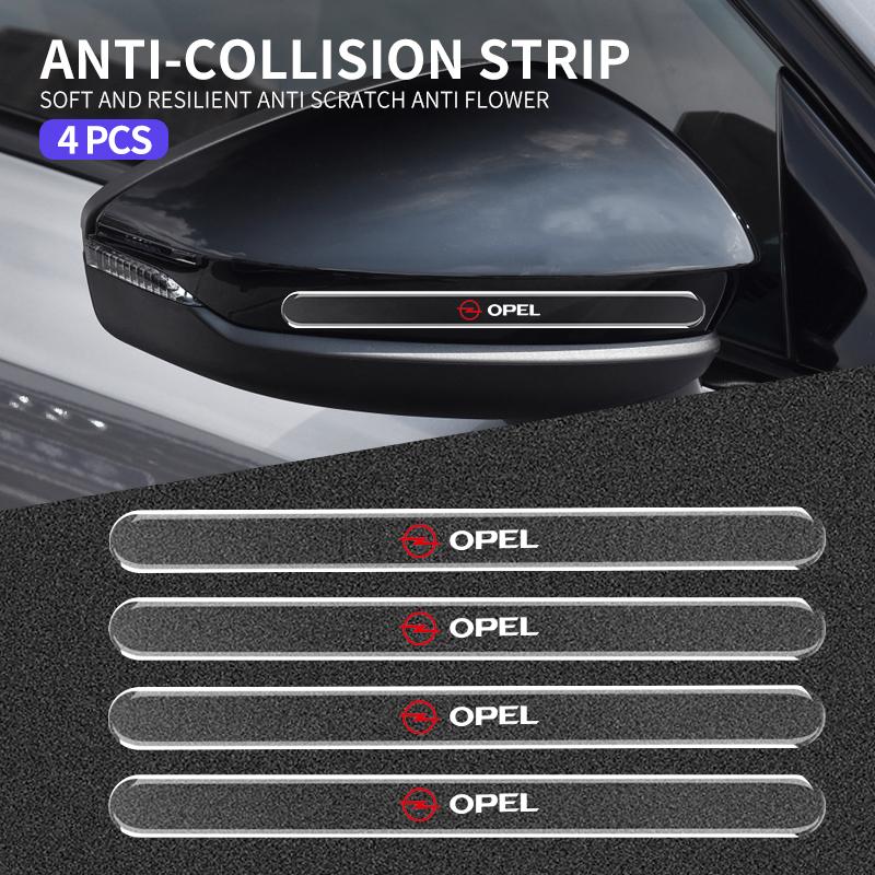 AAHG1 4pc Car Door Edge Transparent Anti Scratch Protection Strips For Opel Opc Astra K Vivaro Corsa Zafira Insignia Mokka Car Styling