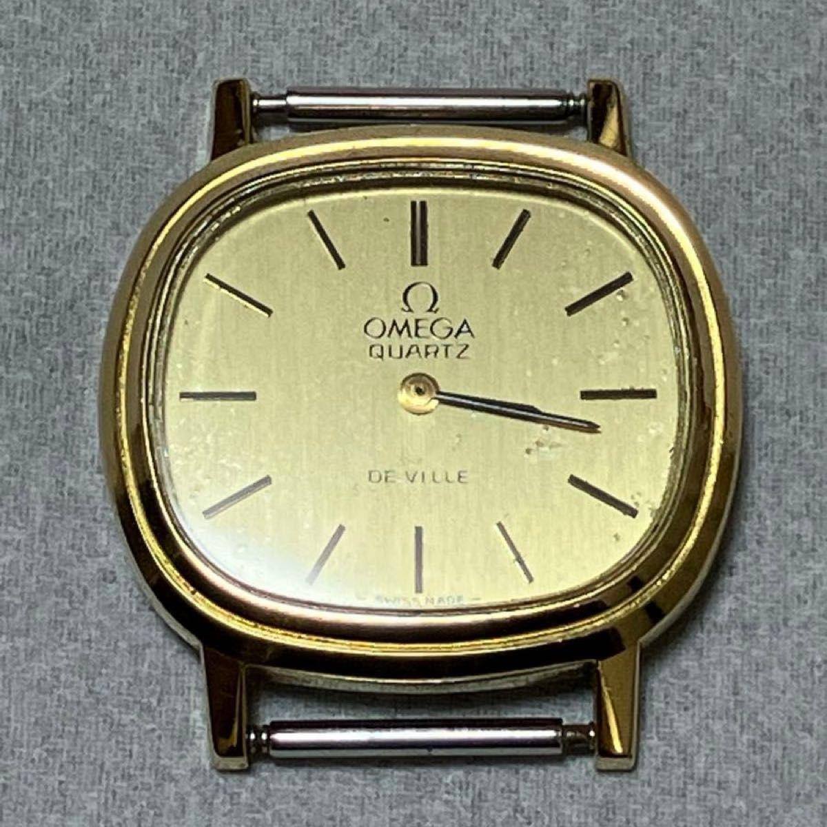 Used Rare OMEGA De Ville Gold Dial Quartz Ladies Watch De Ville