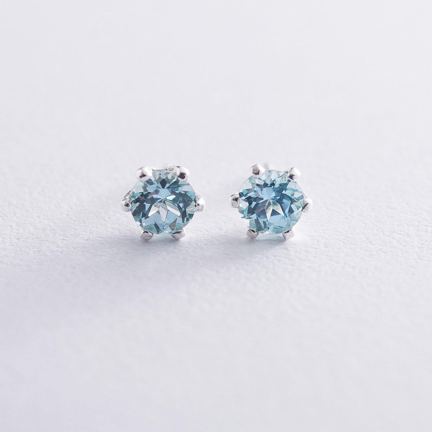 

Срібні сережки з фіанітами. срібний