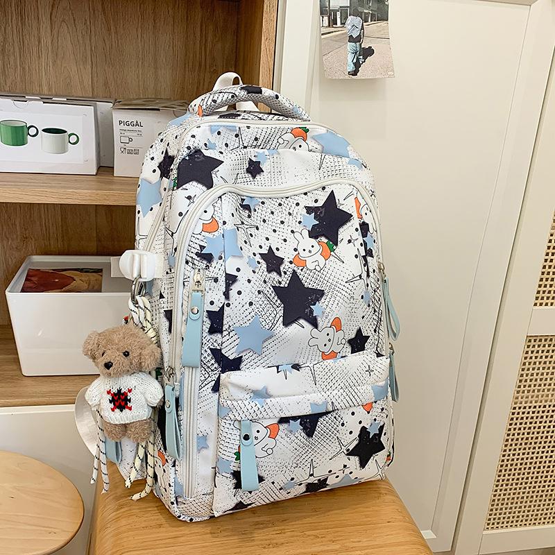 School bag High value backpack Junior high school casual simple fashion versatile light commute large capacity