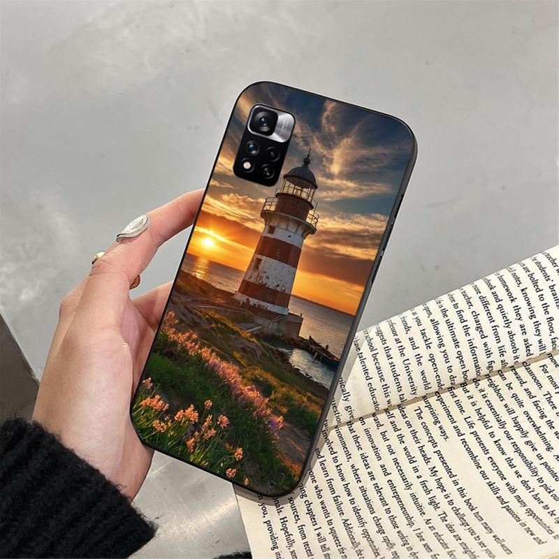 Phone Case For Xiaomi Redmi note 14 Pro 14 13 12 11 10 Pro 14S 12S 11S Redmi 14C 13C 10 Lighthouse