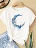 (Asian Size) letter trend cute Women Casual Short Sleeve T  Tee Top Clothing Shirt Fashion Printed Lady Female Graphic T-shirts