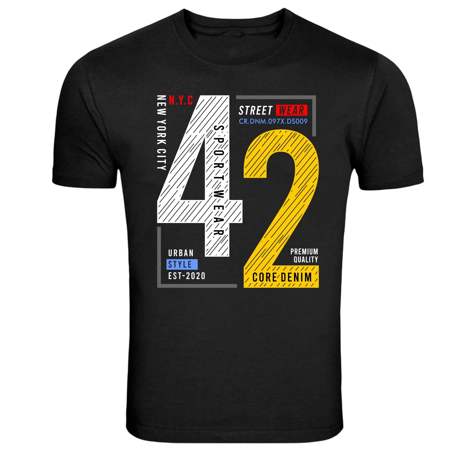 NYC 42 Streetwear Urban Denim Style Graphic T-Shirt S