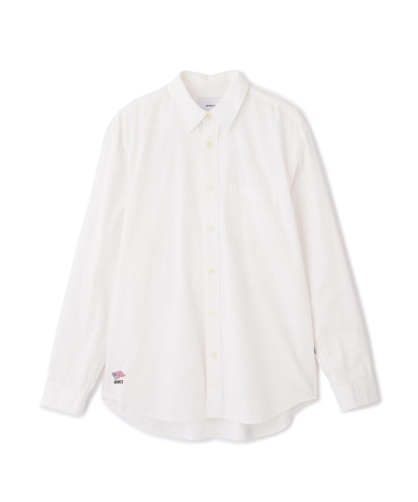 AVIREX BASIC BROAD L/S SHIRT Men's 2XL 030 white