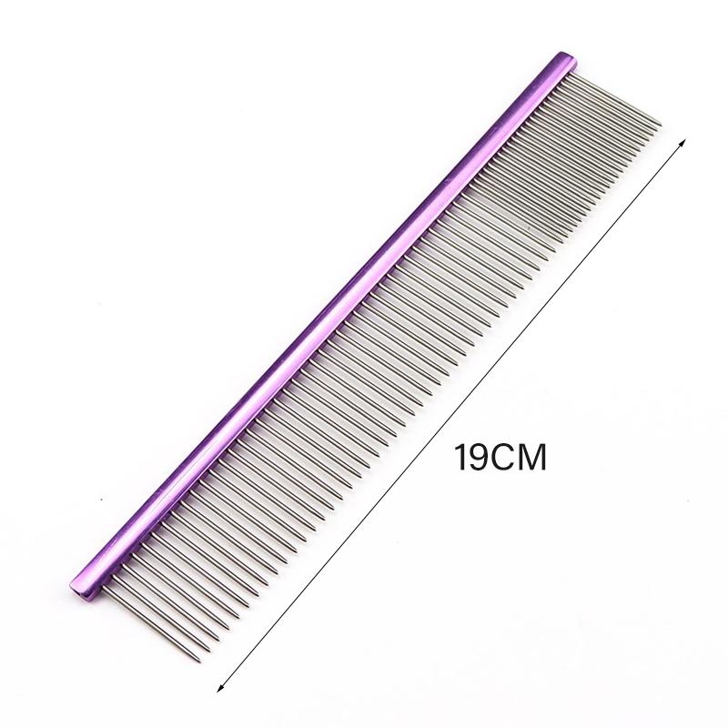 Light Aluminum Pet Comb 6 Colors Optional Professional Dog Grooming Comb Puppy Cleaning Hair Trimmer Brush Pet Accessories