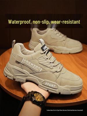 Martin Men's Workwear Safety Shoes: Durable, Trendy Autumn 2025 Construction Site and Casual Sports Footwear