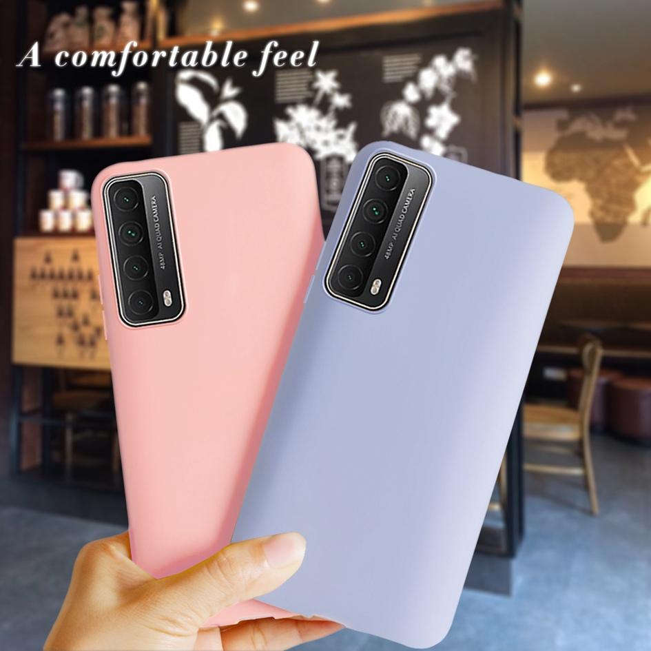 For Huawei Y7A 2020 Case Luxury Candy Color Matte Phone Case For Huawei P Smart 2021 Cover Soft HuaweiY7A Y 7A Y7 A Bumper 6.67"