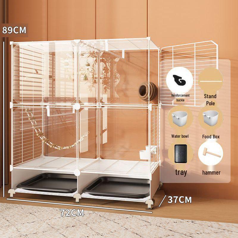 Luxury Splash-Proof Bird Cage: Large, Elegant Villa for Cockatiels, Tiger Skins, Thrushes, and Mynas