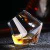Irregular Whiskey Wine Glass Rotating High Belly Beer Whiskey Brandy Cocktail Drinking Wine Cup Tumbler Down Bar Glass