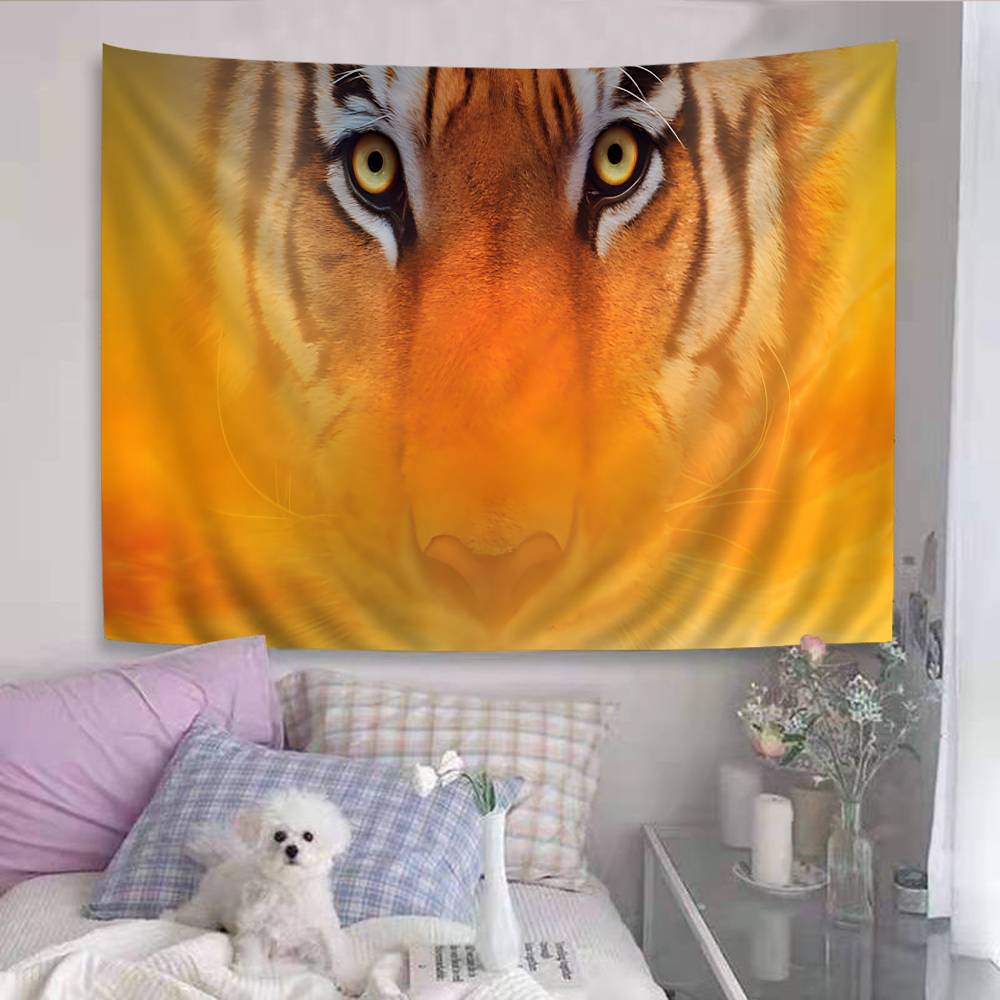 Tiger Pattern Anime Tapestry Indian Buddha Wall Decoration Witchcraft Bohemian Hippie Wall Hanging Sheets
