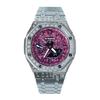 CASIO Customized watch modified series waterproof luminous Quartz steel strap same style for men and women pink dial FenXing FenXingKongXingZuanGang