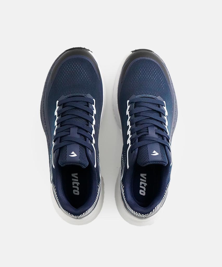 Vitro Unisex Lightweight Running Shoes Alma (Navy & White)