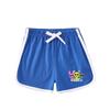 Kids' Summer Color Block Sports Set: Short Sleeve T-Shirt & Hot Pants