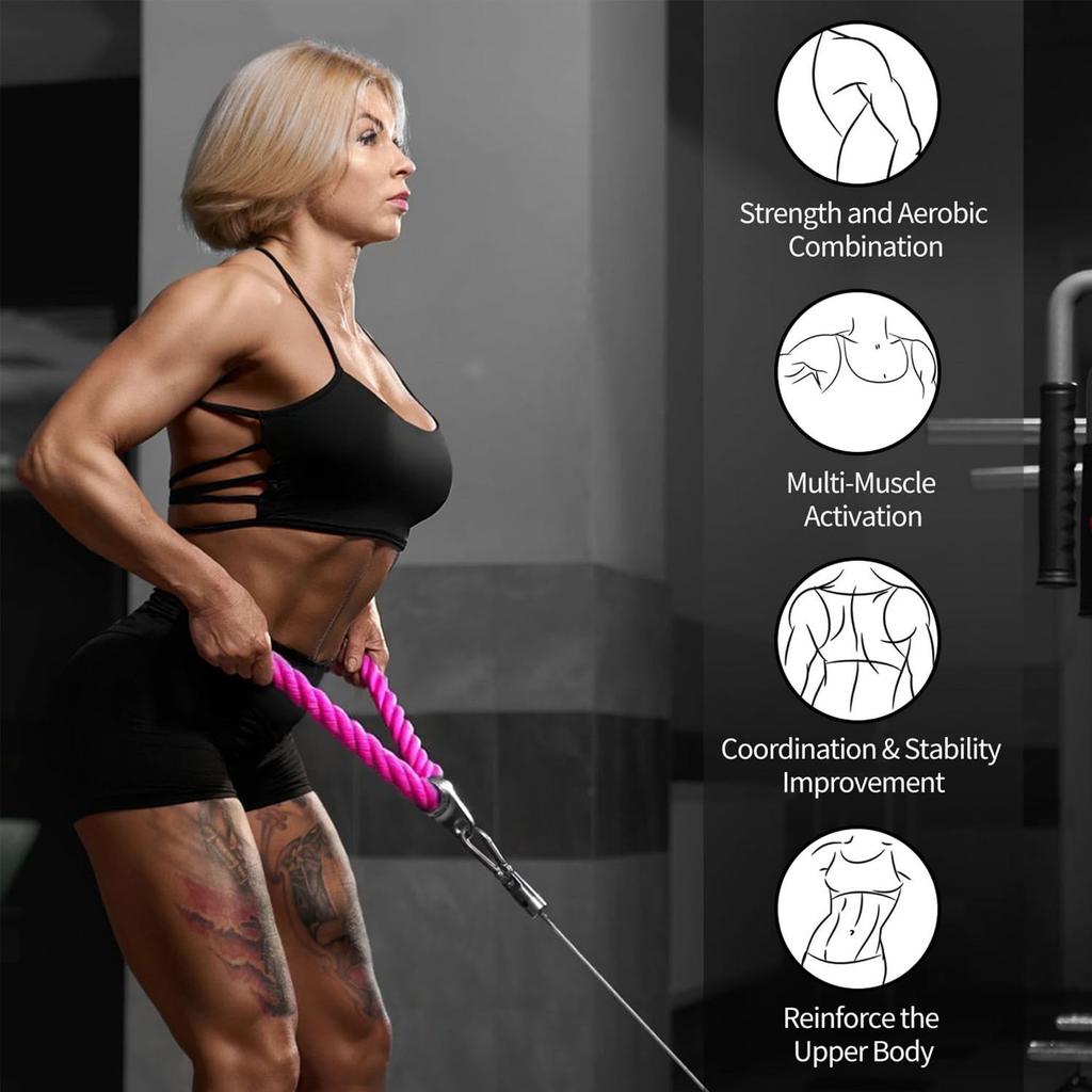 Trizepsseil Bizeps Trainings-Gantries Rahmen Ausrüstung Doppelkopf Zugseil Fitnessstudio Zubehör für Bodybuilding & Krafttraining