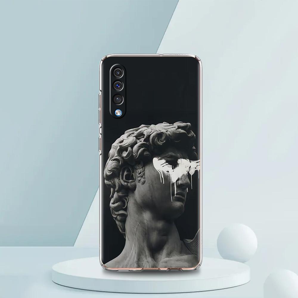 Graffiti Great Art David Mona Lisa Phone Case For Samsung A16 A14 A12 A22 A32 5G A34 A42 A52 A54 A50 A70 A30 A40 A20E A04S A06