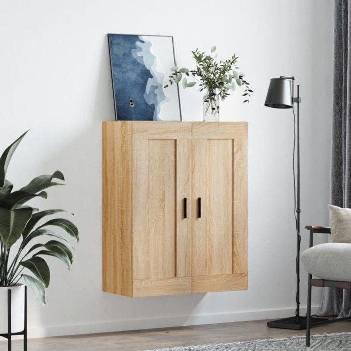 VidaXL Armoire murale chêne sonoma 69,5x34x90 cm bois d'ingénierie 830399