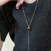 Korean Cold Wind Geometric Love Bow Necklace Personality Trend Sweater Chain Simple Retro Item Decoration