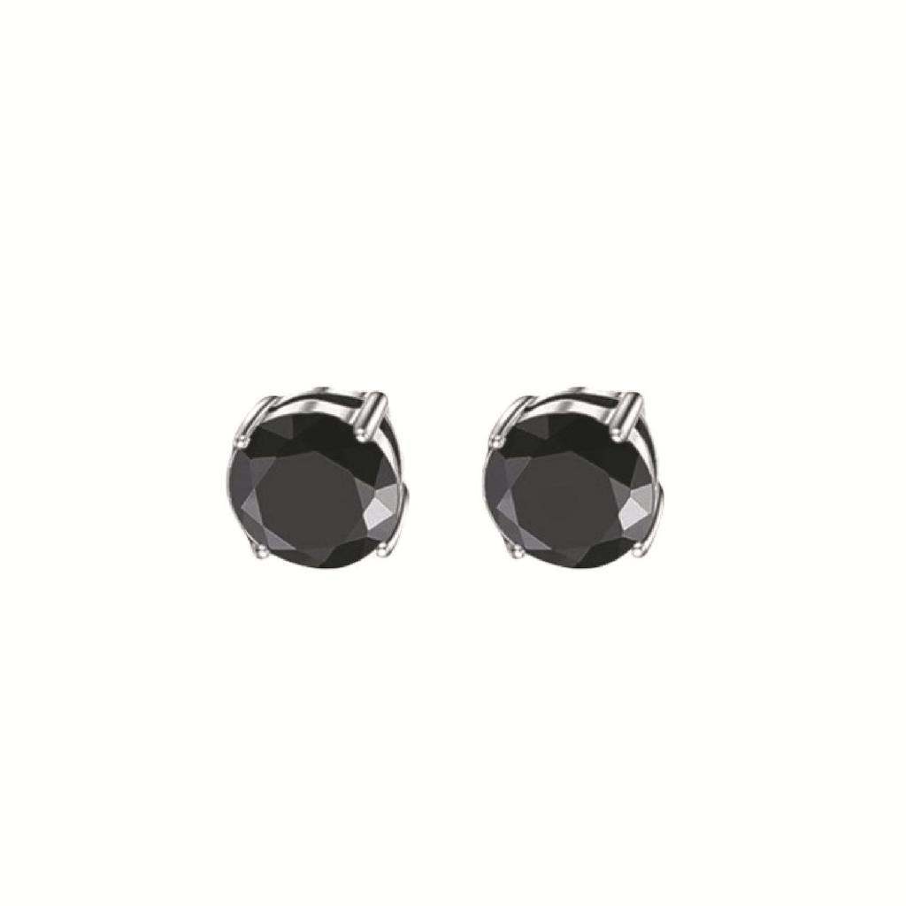 Zirconia Magnetic Ear Clips | No Piercing Faux Stud Earrings for Couples In Stainless Steel