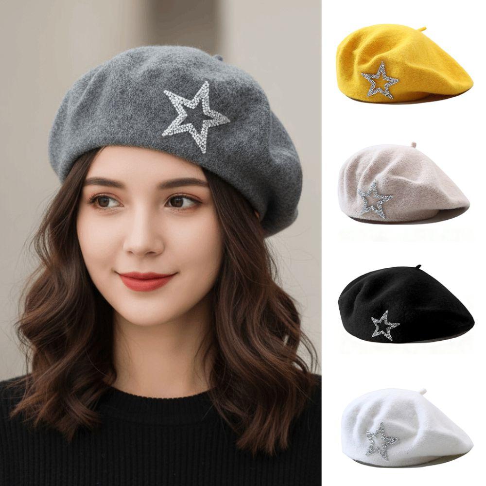 Retro Warm Painter's Hat Artist Style Winter All-match Hat  Spring Autumn Winter
