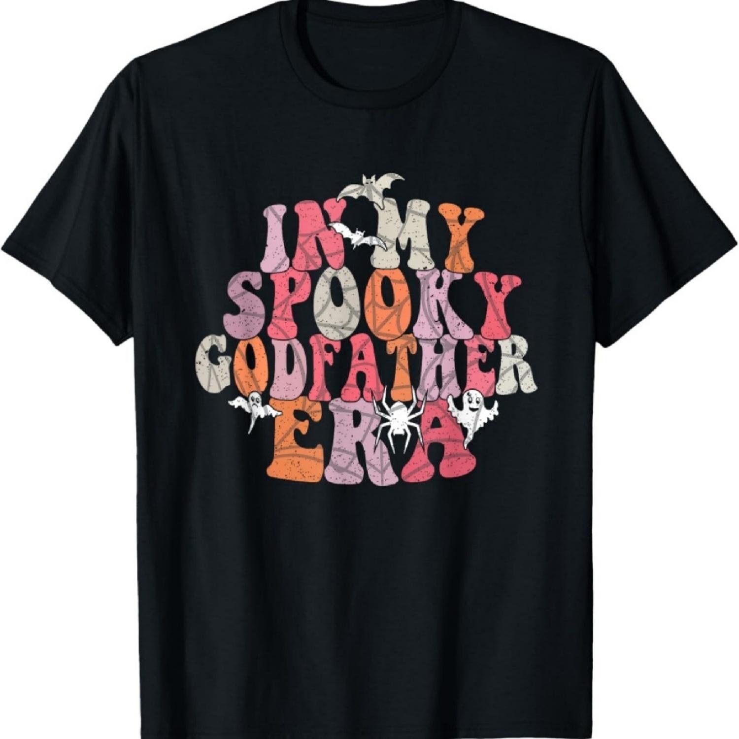 

In My Spooky Godfather Era Funny Halloween Godfather Groovy T-Shirt XXXXXL чорний