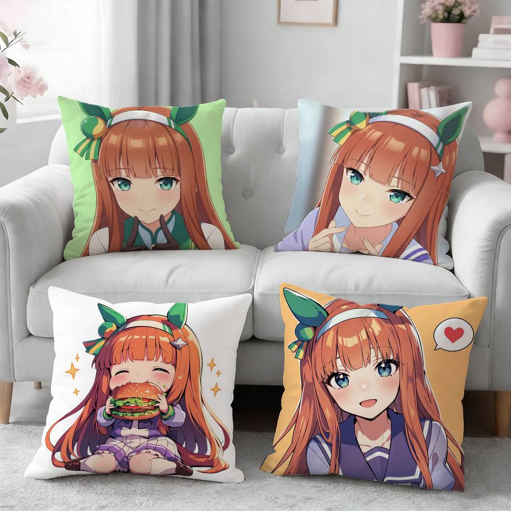 PPretty Derby SSilence Suzuka Pillow Case Cushion Cover Throw Pillow Case For Car Sofa