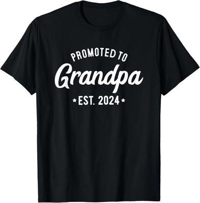 Promosso a Nonno 2024 Presto Nonno Regalo per Nuovo Nonno T-Shirt Unisex