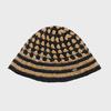 Slowslowly Fruit Handmade Crochet Raffia Bucket Hat _ Mix (Beige&Black)