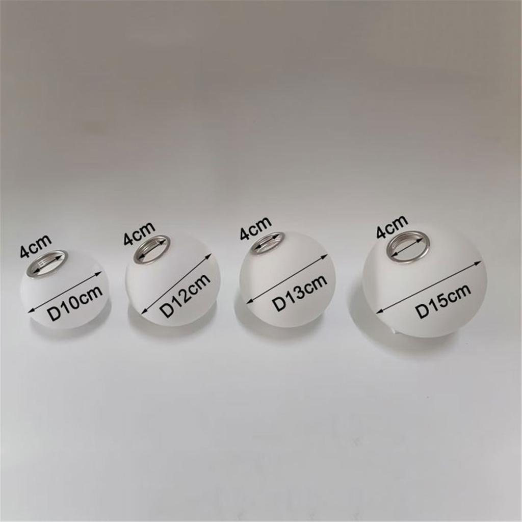 4cm opening threaded white glass shade replacement for E27 E26 screw socket D10cm D12cm D13cm D15cm lamp cover for thread holder