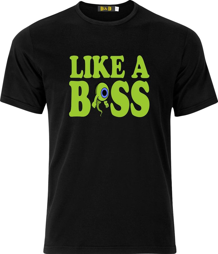 jacksepticeye Like a Boss Full Colour D.T.F Black Cotton T Shirt Mens Womens Tees Top