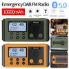 Portable DAB FM Radio Solar Hand Crank Charging Outdoor Survival Emergency Radio with Speaker 10000mAh Camping Reading Light